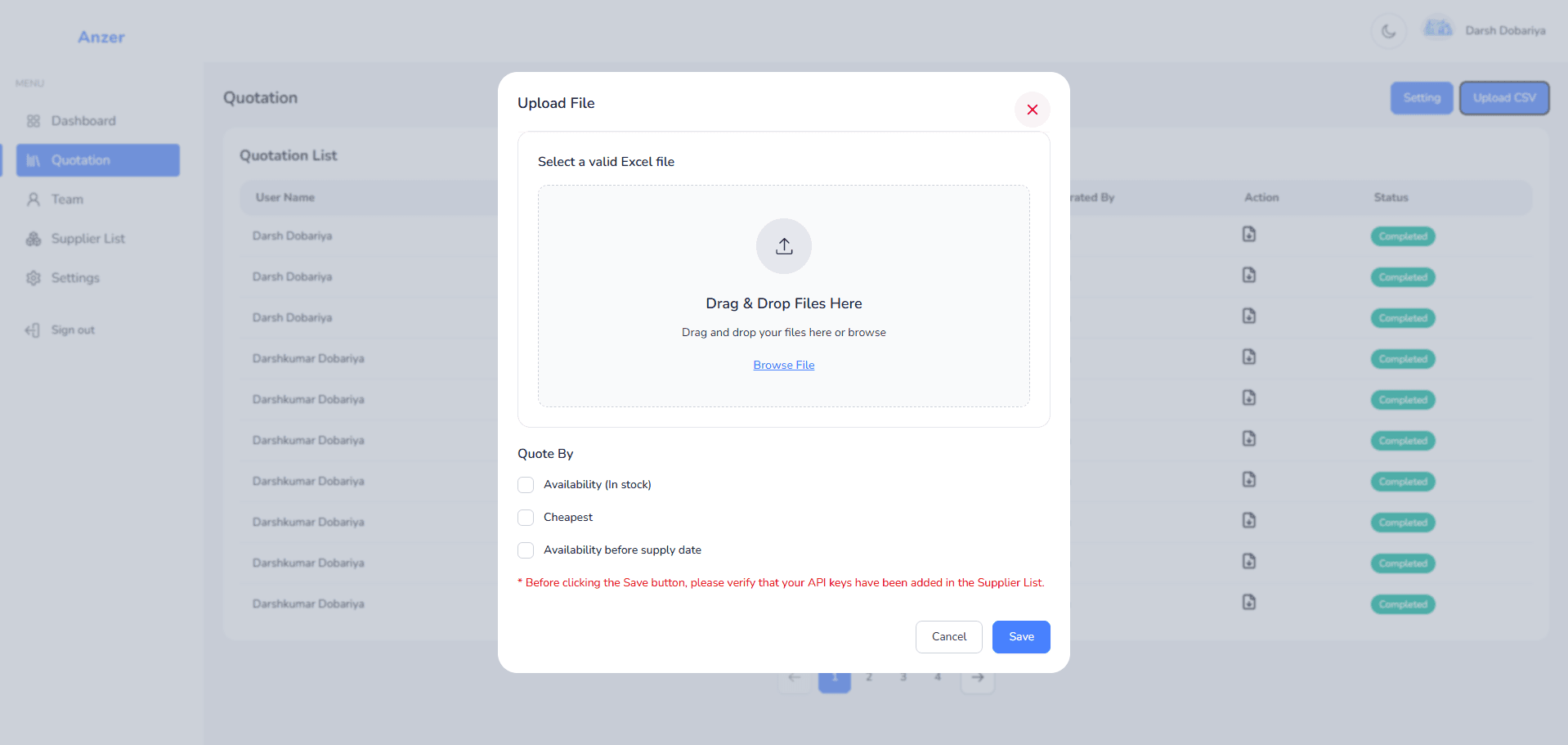 Quotation Automation